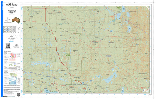 Kingoonya H5311 AUSTopo 1:250,000 Map — AUSTopo 1:250,000 topographic map