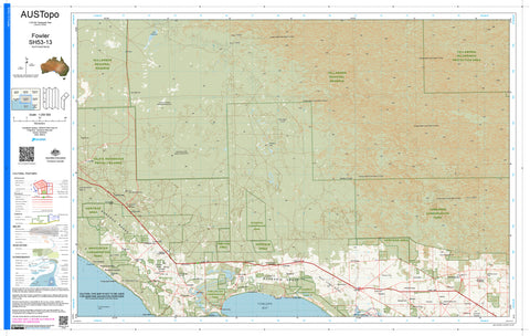 Fowler H5313 AUSTopo 1:250,000 Map — AUSTopo 1:250,000 topographic map