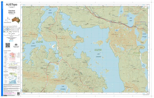 Gairdner H5315 AUSTopo 1:250,000 Map