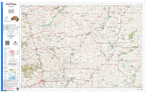 Corrigin SI50-03 AUSTopo 1:250,000 Map