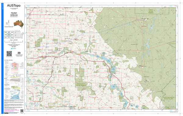 Hyden SI50-04 AUSTopo 1:250,000 Map