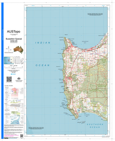 Busselton Special SI50-05 AUSTopo 1:250,000 Map