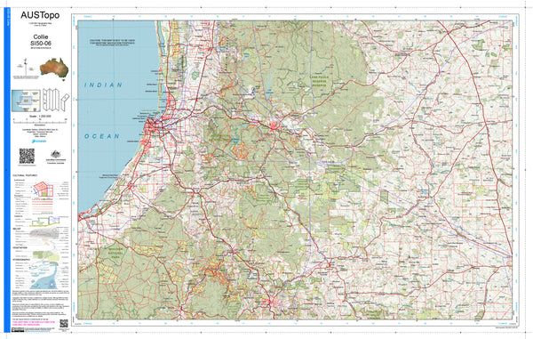 Collie SI50-06 AUSTopo 1:250,000 Map