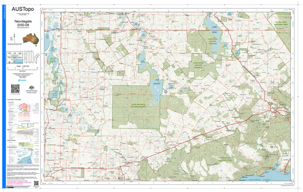 Newdegate SI50-08 AUSTopo 1:250,000 Map