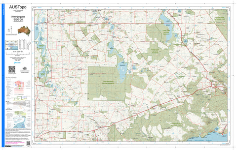Newdegate SI50-08 AUSTopo 1:250,000 Map