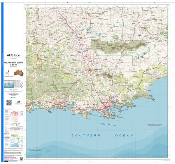 Mount Barker Special SI50-11 AUSTopo 1:250,000 Map