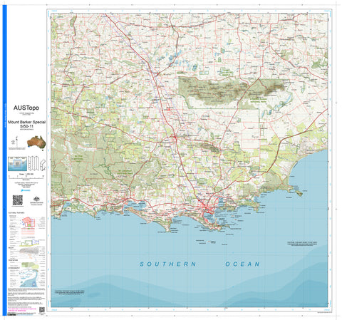 Mount Barker Special SI50-11 AUSTopo 1:250,000 Map
