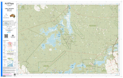 Lake Johnston SI51-01 AUSTopo 1:250,000 Map