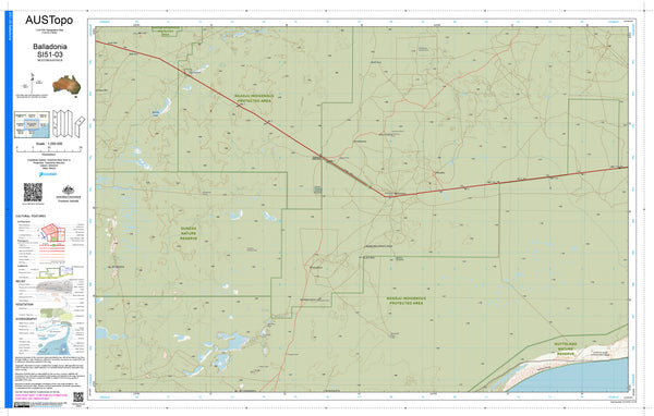 Balladonia SI51-03 AUSTopo 1:250,000 Map