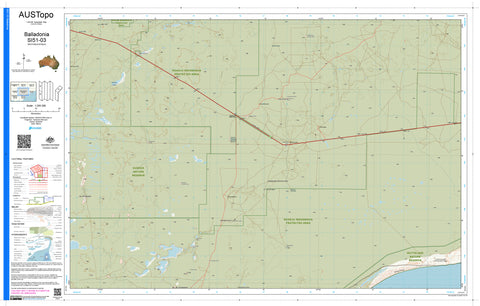 Balladonia SI51-03 AUSTopo 1:250,000 Map
