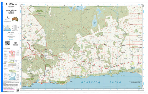 Ravensthorpe SI51-05 AUSTopo 1:250,000 Map