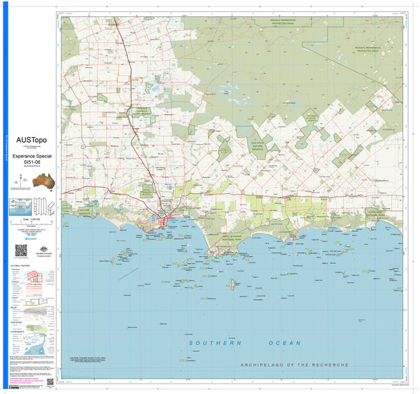 Esperance Special SI51-06 AUSTopo 1:250,000 Map