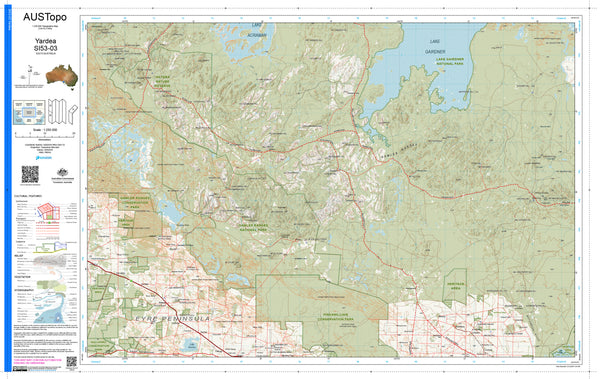 Yardea I5303 AUSTopo 1:250,000 Map — AUSTopo 1:250,000 topographic map