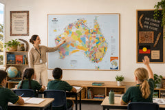 Indigenous Australia 1200 x 850mm Flat Laminated Wall Map AO Size
