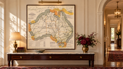 The Discovery and Exploration of Australia, 1519 to 1901 by Sea and Land Wall Map