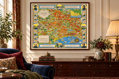 Pictorial Wall Map of Melbourne by Dale published 1934