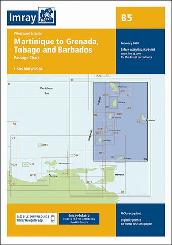 Martinique to Grenada, Tobago and Barbados Chart – Imray | Mapworld