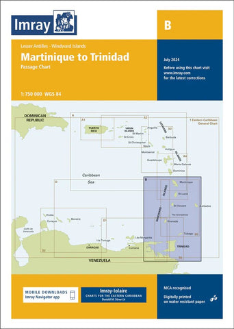 Martinique to Trinidad Imray Chart — Imray nautical chart