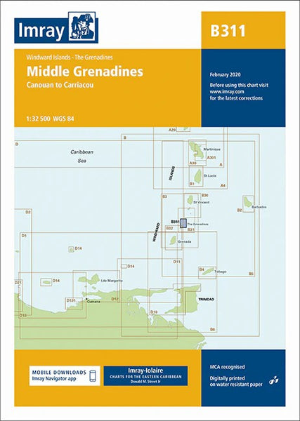 Middle Grenadines Chart – Imray | Mapworld