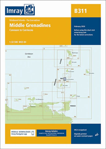 Middle Grenadines Chart – Imray | Mapworld