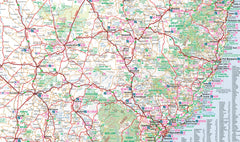 New South Wales Hema 1430 x 1000mm Supermap Laminated Wall Map with Hang Rails