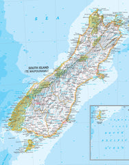 New Zealand National Geographic 597 x 768mm Wall Map