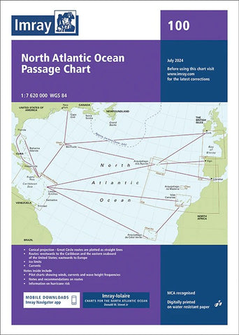 North Atlantic Ocean Passage Chart Imray Chart — Imray nautical chart