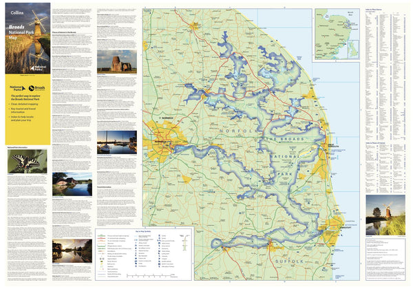 Broads National Park Map by Collins