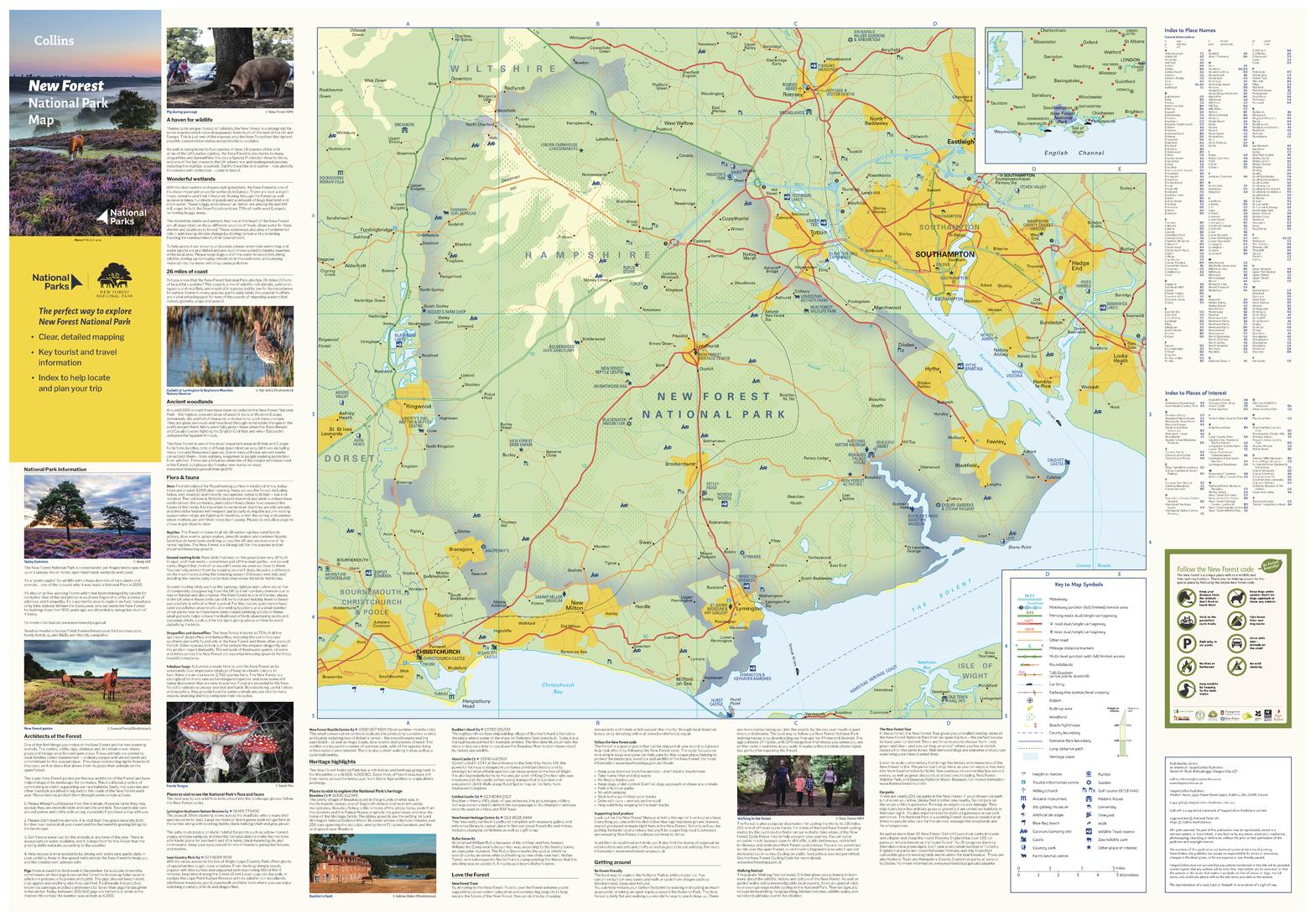 New Forest National Park Map by Collins - Main Image