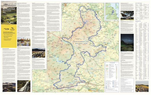 Northumberland National Park Map by Collins