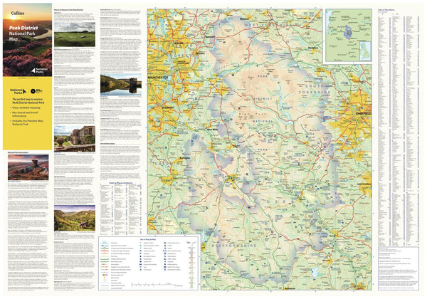 Peak District National Park Map by Collins