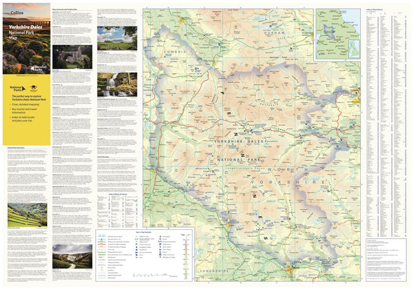 Yorkshire Dales National Park Map by Collins