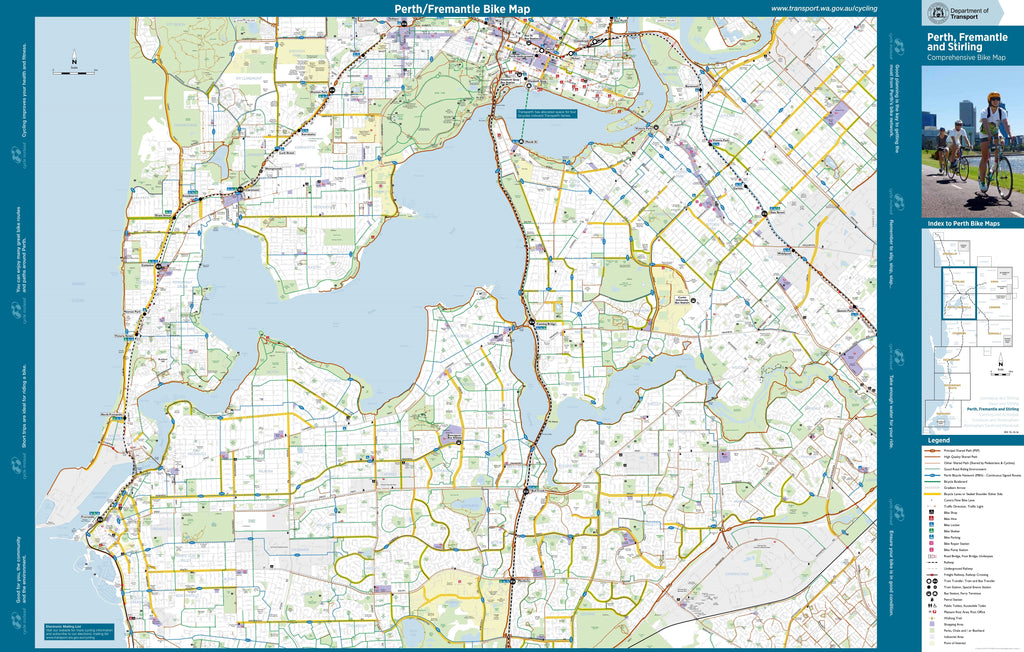 Perth Cycle Map Perth - Fremantle Cycle Map | Mapworld