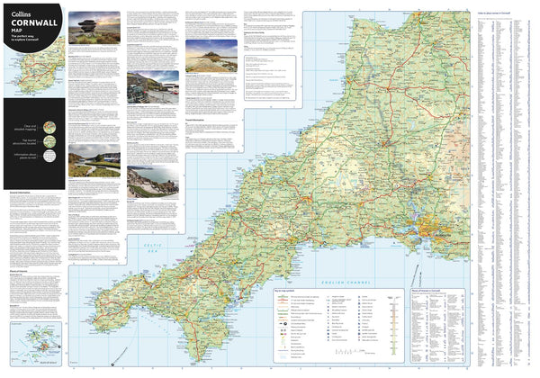 Cornwall Map Rcht Cornwall Pocket Map by Collins