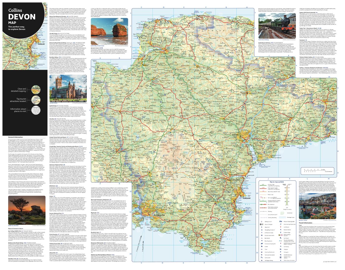 Devon Rue Maps Devon Pocket Map – Collins | Mapworld