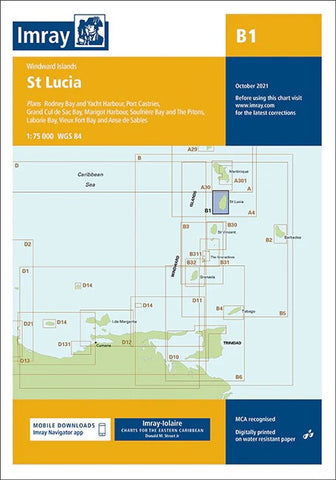 St Lucia Imray Chart — Imray nautical chart