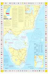 Souvenir Chart of Ocean Races to Tasmania Wall Map