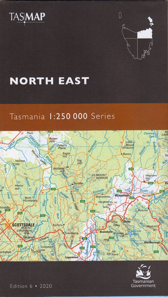 Tasmania North East Tasmap Map
