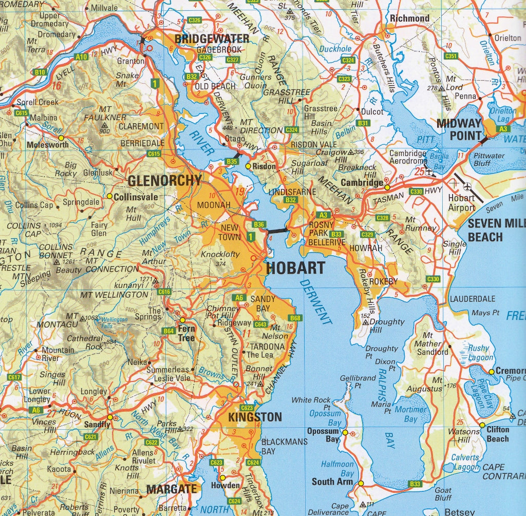 Tasmania South East, Buy Map of South East Tasmania - Mapworld