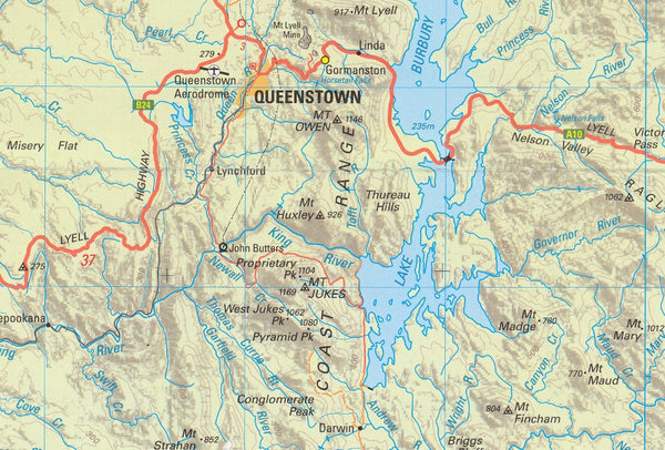 Tasmania South West, Buy Map of South West Tasmania - Mapworld