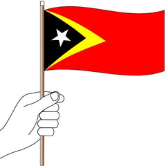 Timor L'Este Flag Handwaver - Knitted Polyester