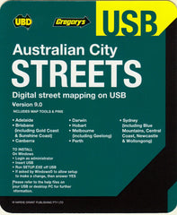 Australian City Streets Digital Mapping UBD V9 USB