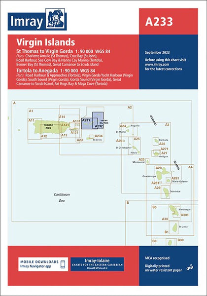 Virgin Islands Chart – Imray | Mapworld