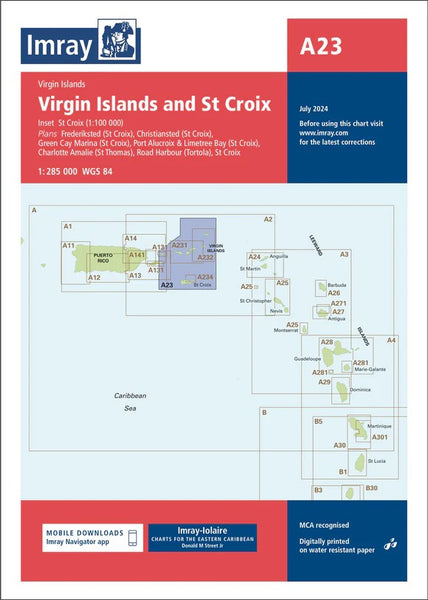 Virgin Islands & St Croix Imray Chart — Imray nautical chart