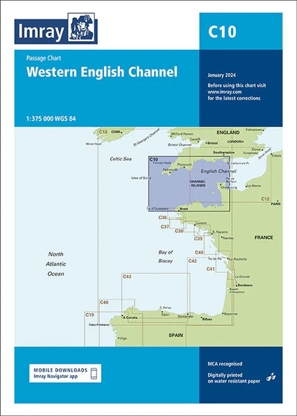 Western English Channel Passage Chart – Imray | Mapworld