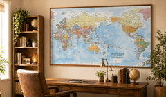 World Political Supermap 1440 x 840mm (Pacific Centred) Cosmographics 2026