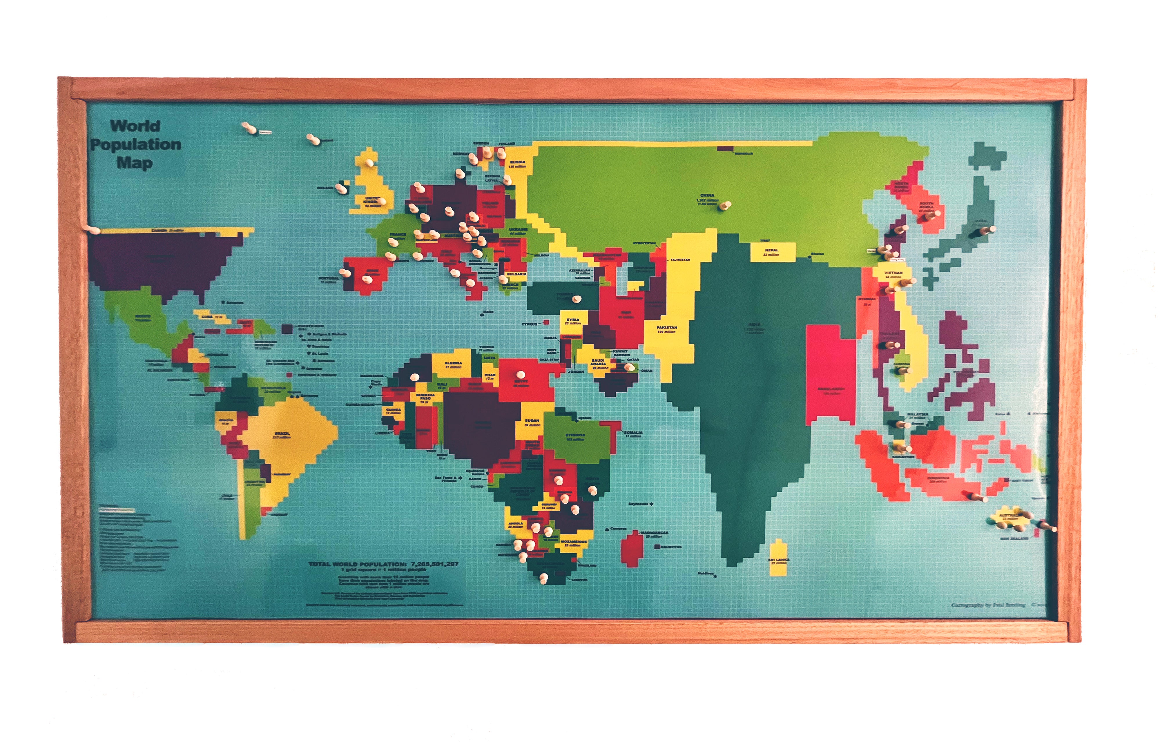 Map With Population Numbers Population Of The World Map