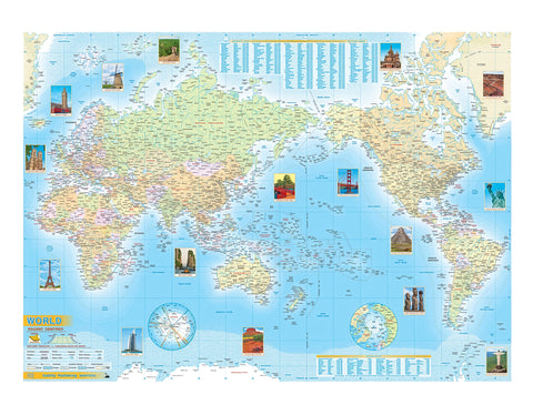 World Scratch Map (Large) 700 x 500mm by QPA
