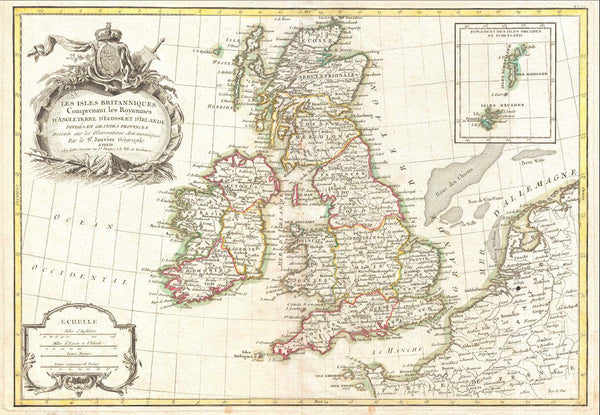 Zannoni Wall Map of the British Isles: England, Scotland, Ireland (1771)