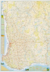 Western Australia & Southern WA Large QPA 710 x 1010mm Laminated Wall Map